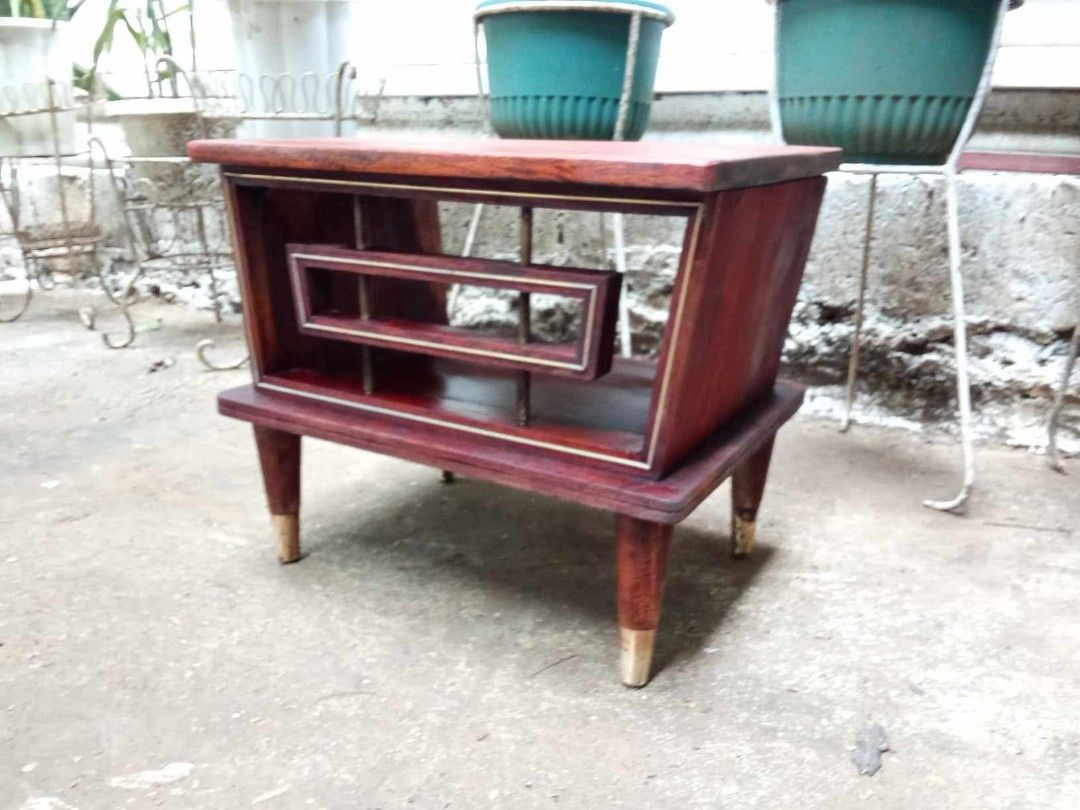 Midcentury Stool (Category: Chairs) located in Rizal. Submitted by mommykiee (Listing ID 1466408915, Image 2). Description: Midcentury Stool Made of solid narra wood Size: L18 W13 H16inch Stripped & varnished.