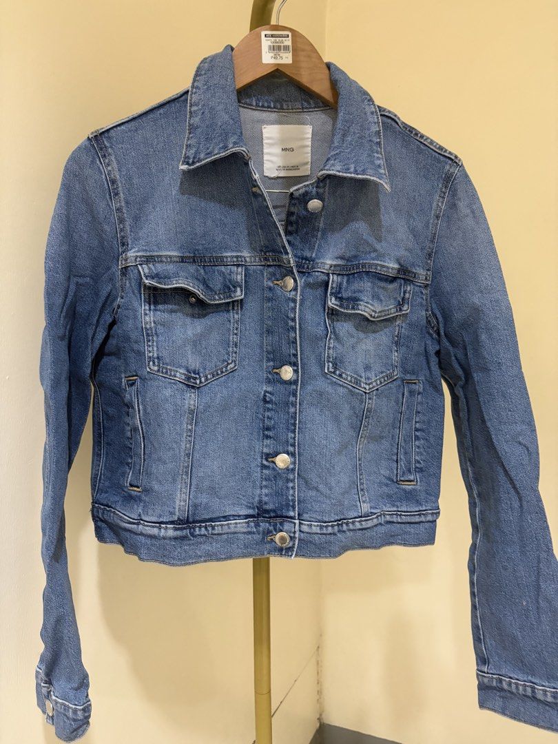 MNG denim longsleeves (Category: Coats, Jackets and Outerwear) located in Mandaluyong City. Submitted by rachel.cadiz (Listing ID 1466449867, Image 1). Description: Bought in Mango Sm mega for the price of P2800plus selling low P749 Excellent condition Medium best fit xs-small.