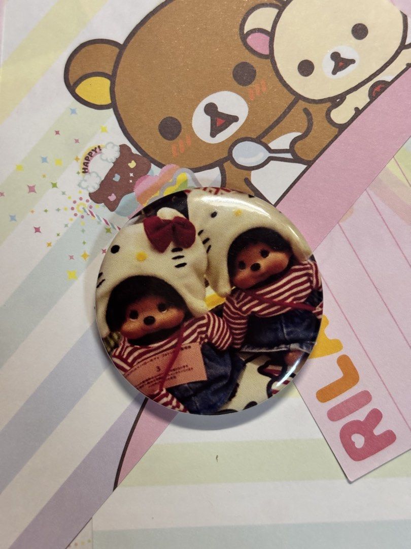 Monchichi Badge Pin (Category: Action & Battle Toys) located in San Juan City. Submitted by glitznpops.ph (Listing ID 1466354871, Image 1). Description: .