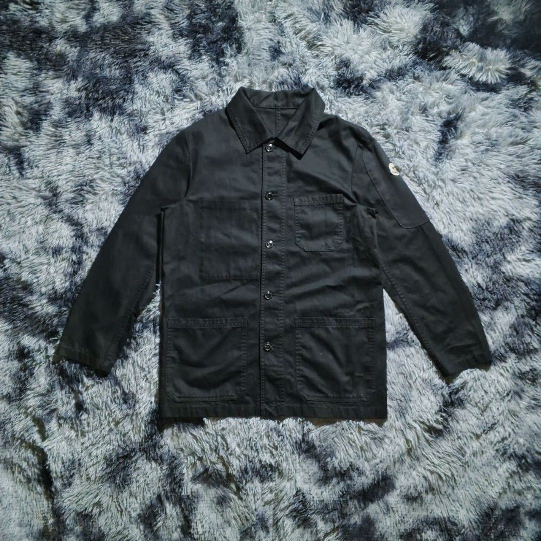 Moncler GIACCA French Work Blazer Jacket (Category: Luxury Apparel) located in Dagupan City. Submitted by finestthriftstuffph (Listing ID 1466462261, Image 2). Description: (Customize Patch) Authentic Very Presentable Size: 1 on Tag Actual Measurement (Measured by INCHES) Width: 21 Length: 29 Shoulder: 17.5 Sleeve: 23.5 Condition: Very Good Color Rate: 10/10 Issue: None "Colors may vary due to lightning" "Swipe each photo to see more details.