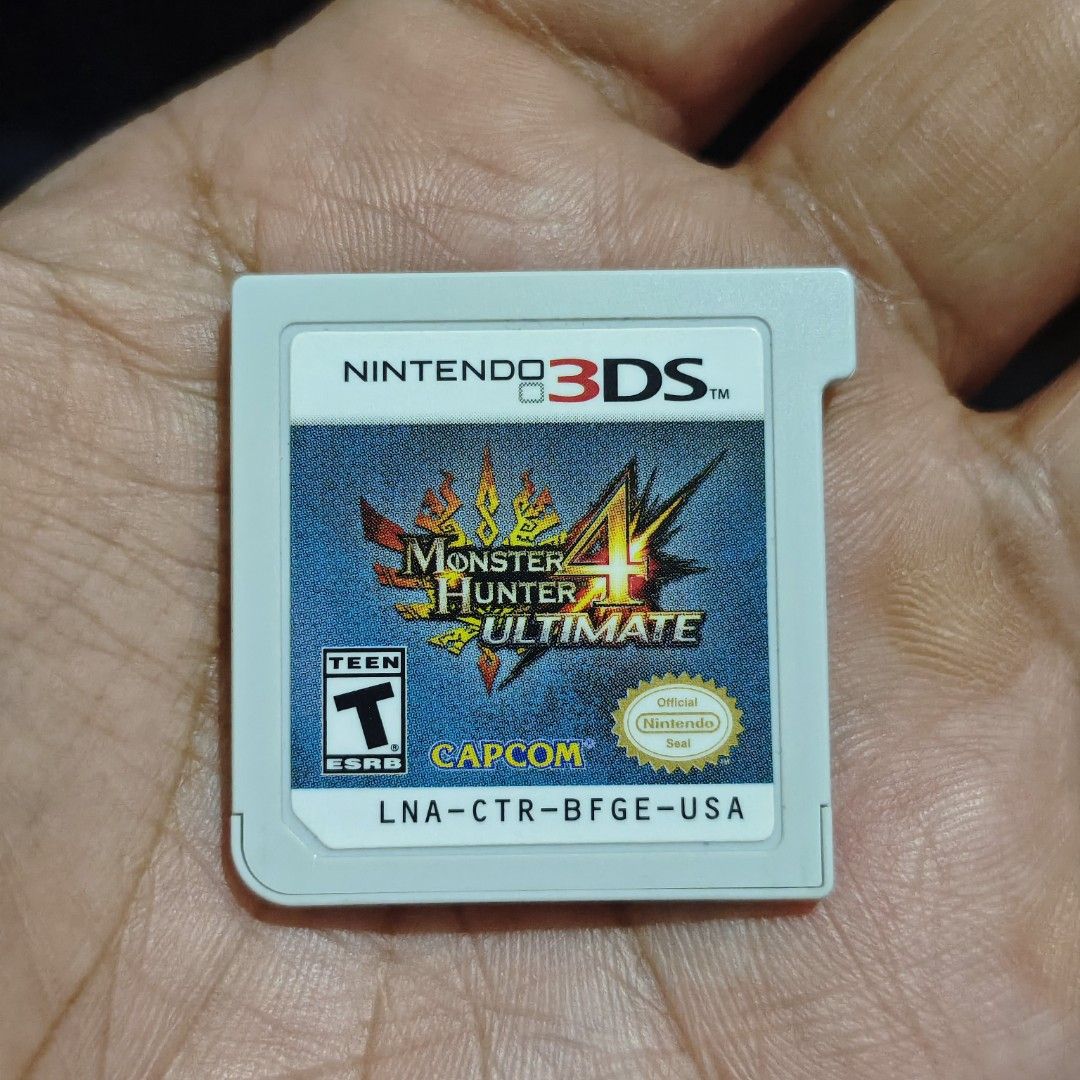 Monster Hunter Ultimate 4 3DS Game US (Category: Nintendo) located in Quezon City. Submitted by shopme_gadget30 (Listing ID 1466517316, Image 1). Description: kindly read the details first for sale fixed price mint Condition tested and working game card only compatible to Nintendo 3ds/DS usa region qc area meet up: sm north shipping fee must shoulder by the buyer via lalamove or grab payment: bdo/gcash happy gaming everyone.