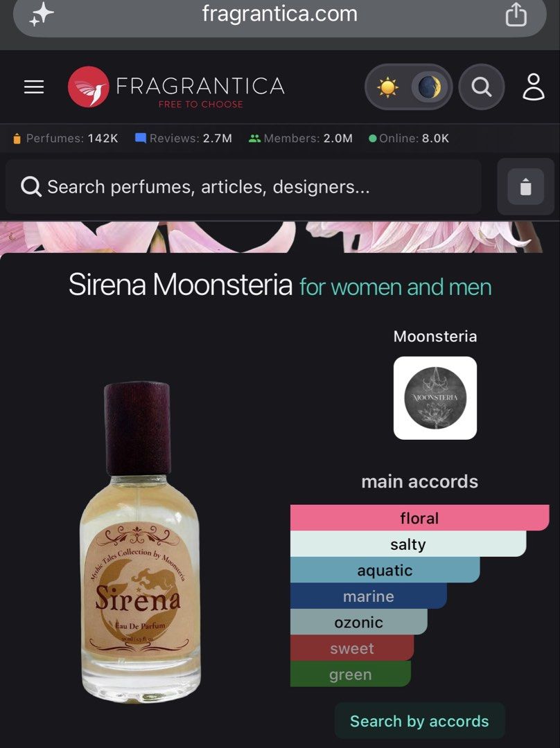Moonsteria Sirena EDP (Category: Fragrance & Deodorants) located in Ajuy. Submitted by islaorchid (Listing ID 1466531236, Image 2). Description: Moonsteria Sirena EDP , 50ml. | NOT FULL BOTTLE — Pre-loved and lightly used. Approximately 97% remaining. Iloilo City: **Shipping fee c/o buyer ✨PLEASE READ • No-rush shipping. Allow 2-3 business days for processing. • Item condition will be clearly stated as BRAND NEW or PRE-LOVED. • Please read the fu