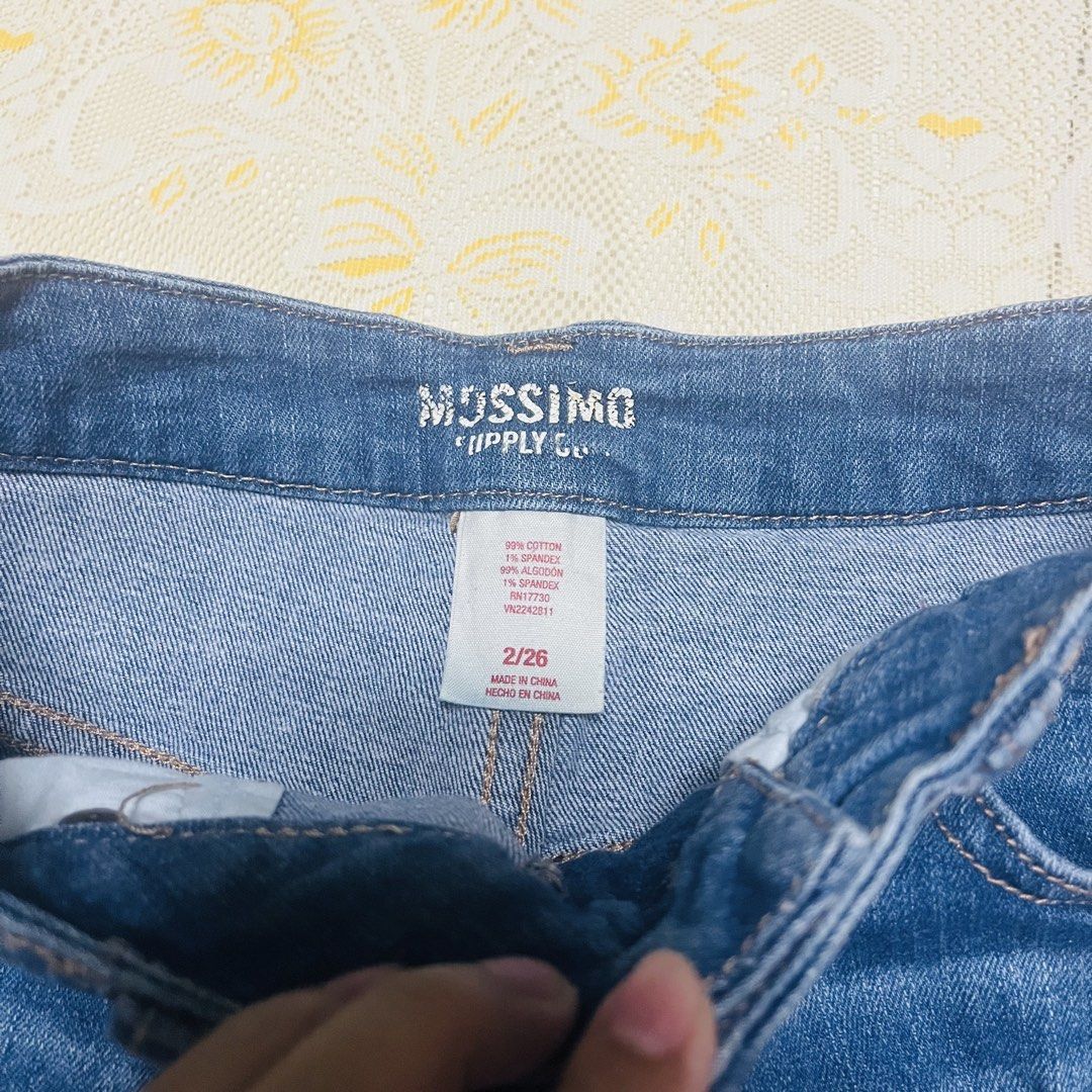 Mossimo denim skirt and black white gingham skirt bundle (Category: Skirts) located in Quezon City. Submitted by rie.g (Listing ID 1466482571, Image 2). Description: - Bundle of 2 trendy casual skirts - Skirt 1: Mossimo denim skirt with cool distressing and raw hem, Size 2/26, comfortable cotton-spandex blend - Skirt 2: Classic black and white gingham check pattern with convenient built-in shorts underneath for safety - Perfect mix-and-match piec