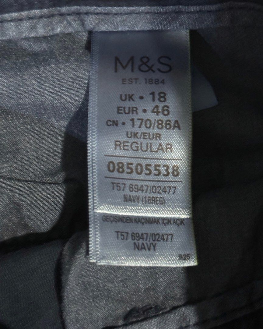 M&S Navy Straight Leg Pants (Category: Trousers) located in Mandaluyong City. Submitted by jiadeclutters (Listing ID 1466483484, Image 2). Description: M&S Navy Straight-Leg Pants Dimensions Waist: 30-33 Length: 27 .