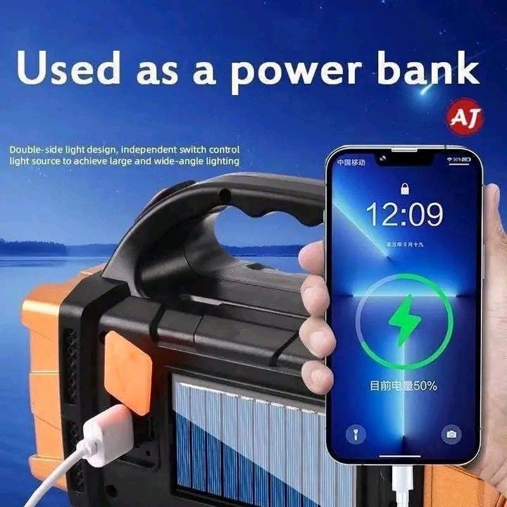 Multifunctional Solar LED Flashlight Rechargeable (Category: Other Home Furniture) located in Manila. Submitted by vanstar_c4c231 (Listing ID 1466354397, Image 2). Description: Available!!! Multifunctional Solar LED Flashlight Rechargeable pm me COD via lalamove (may shipping fee).