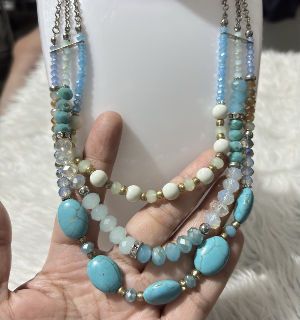 Multi-strand necklace (Category: Necklaces) located in Paranaque City. Submitted by dalle_closet (Listing ID 1466484474, Image 3). Description: length: 18 to 21 inches slightly used.