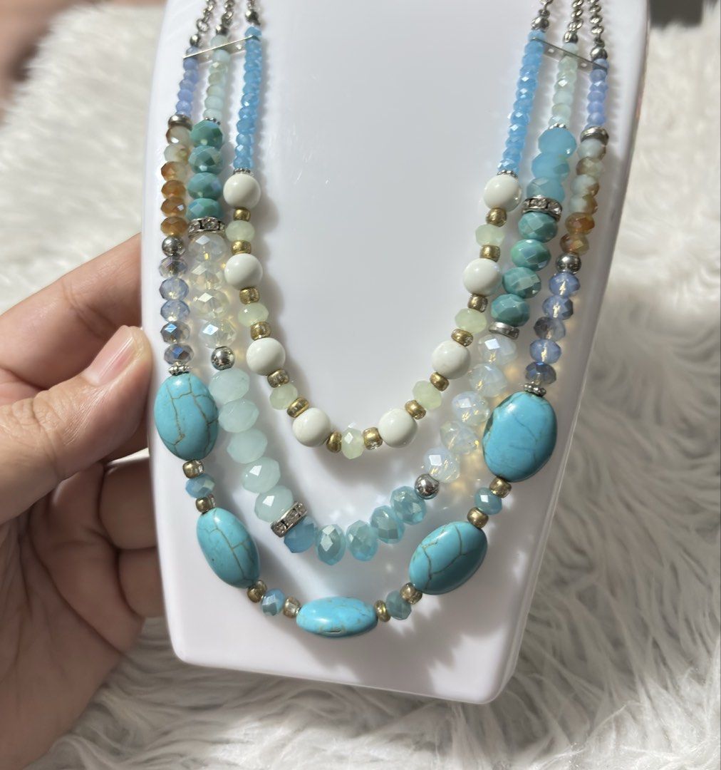 Multi-strand necklace (Category: Necklaces) located in Paranaque City. Submitted by dalle_closet (Listing ID 1466484474, Image 2). Description: length: 18 to 21 inches slightly used.
