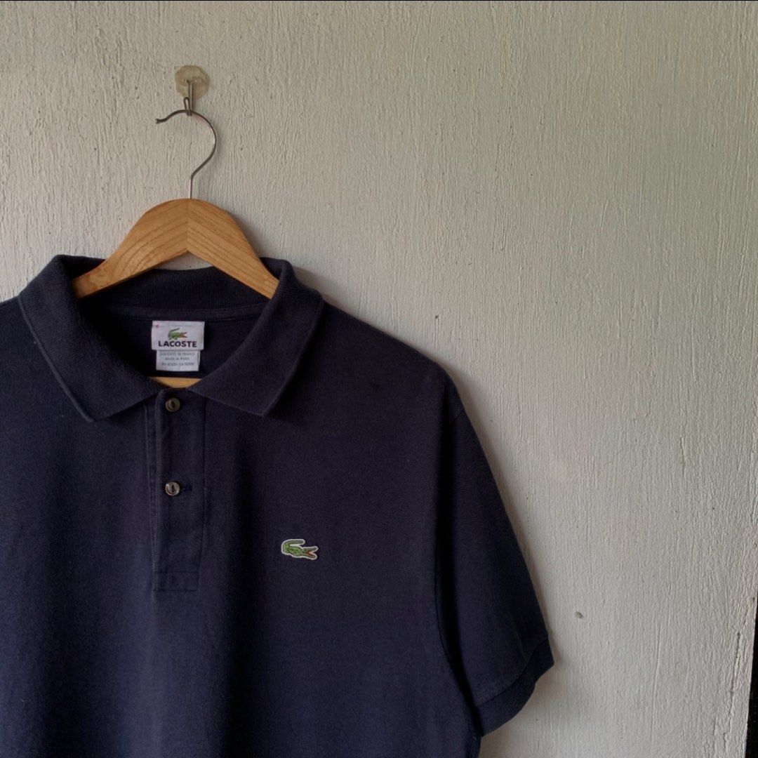 Navy Blue Lacoste Polo Shirt (Category: Formal Shirts) located in Bacolod City. Submitted by micojuele68583 (Listing ID 1466479900, Image 3). Description: Size on tag: Medium| Dimes: 22x28 Authentic/Orig/Legit Color rate 9/10 condition: Great Loc: Bacolod Negros Occ 6100.