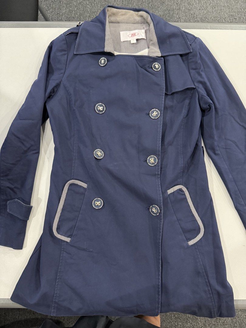 Navy Blue Trench Coat (Category: Coats, Jackets and Outerwear) located in Quezon City. Submitted by jdmc16 (Listing ID 1466351622, Image 1). Description: .