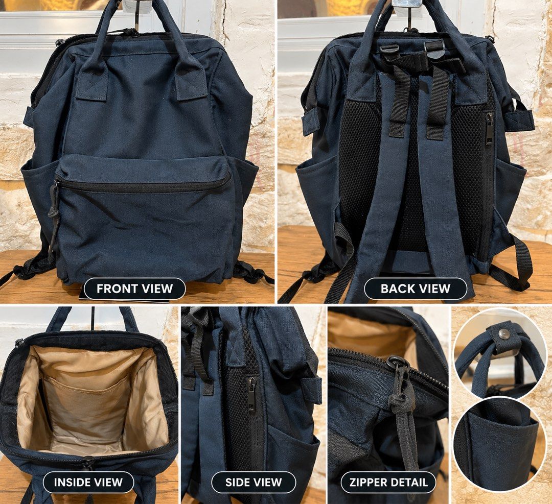 navy Regular Backpack 13in w/ flaw (Category: Backpacks) located in San Fernando. Submitted by japansurpluselyu (Listing ID 1466337814, Image 1). Description: .