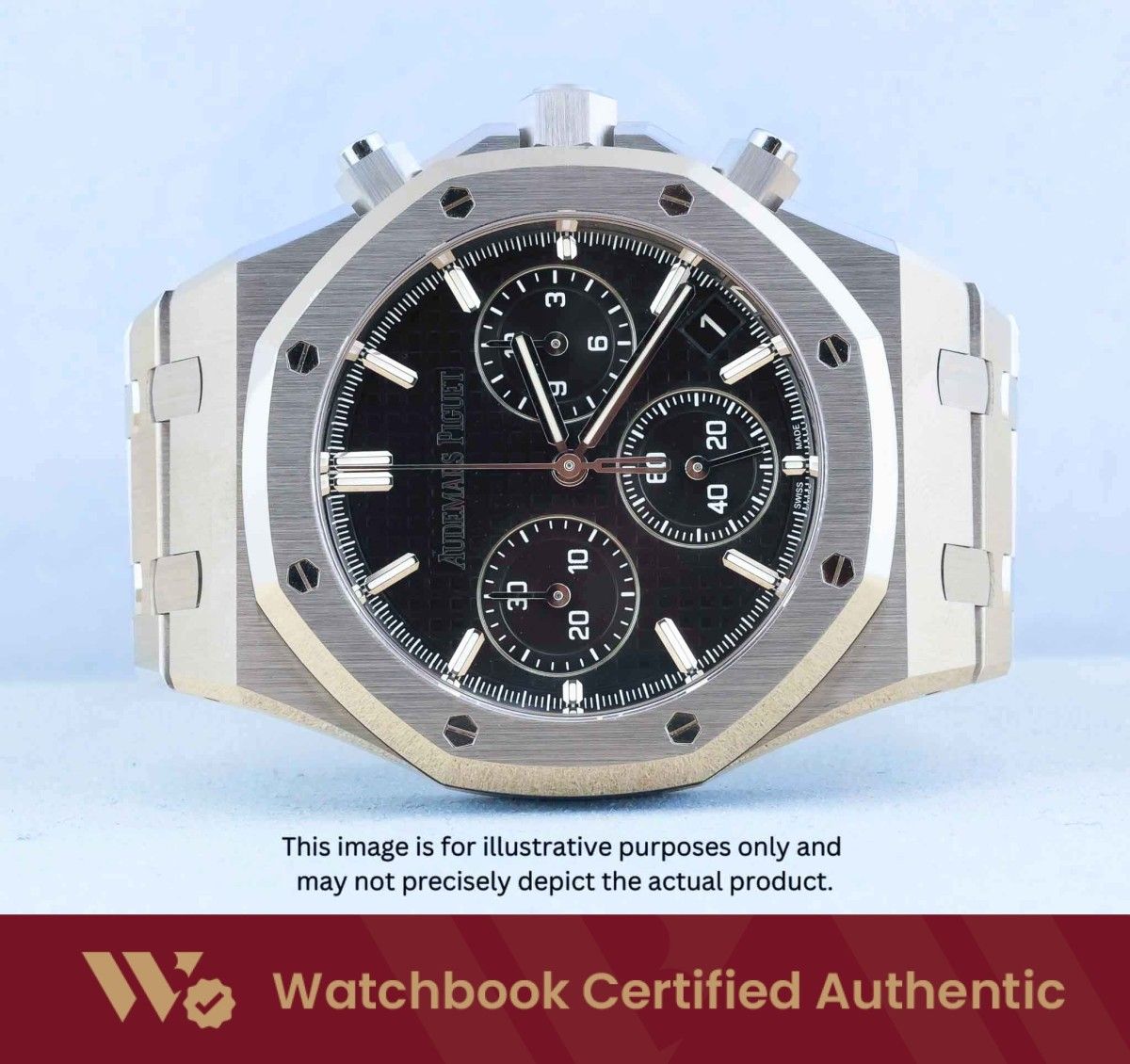 [New] Audemars Piguet Royal Oak Bracelet 26240ST.OO.1320ST.06 26240ST AP Black Dial A8997 | Apr 2026 (Category: Watches) located in Singapore. Submitted by watchbooksg (Listing ID 1466411392, Image 1). Description: Watchbook Swiss-Standard Certified: Professional Authentication You Can Trust Every watch undergoes systematic 60-point verification by Swiss-trained watchmakers at our in-house Watchbook Service Centre. We verify all checkpoints—movem