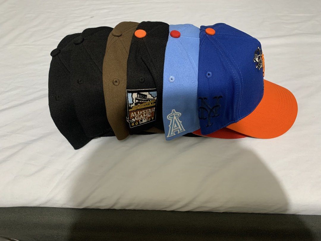 New Era MLB Caps (Category: Caps & Hats) located in Davao. Submitted by valskies (Listing ID 1466352166, Image 2). Description: Take all for 1,500, all fitted size 7 1/2 except NY Mets Adjustable 450 each .