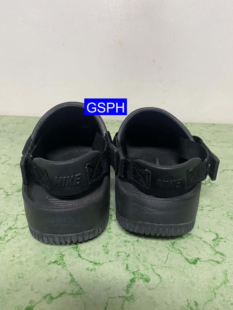 Authentic Nike Calm Mule Black with Removable Straps (Category: Slippers & Slides) located in Makati City. Submitted by goodiesstuff_ph_17119811 (Listing ID 1466418930, Image 3). Description: Bought this on Nike app original price 1,849 pesos. - Authentic Black Nike Calm Mules - Chunky sole slip-on design for ultimate comfort - Includes matching detachable heel straps with raised Nike logo - Features textured footbeds and grooved outsoles - Condi