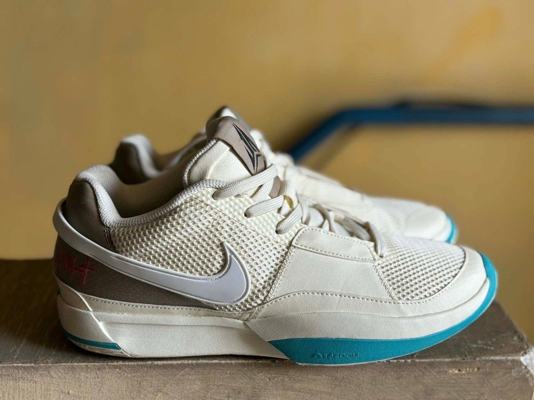 Nike Ja Morant 1 Coconut Milk (Category: Sneakers) located in General Mariano Alvarez. Submitted by cocoserene (Listing ID 1466350990, Image 1). Description: -Ilang beses lang nasuot, hindi ginamit panlaro -Money back guarantee if proven fake -Meetup around GMA Cavite or through delivery via lalamove or lbc.