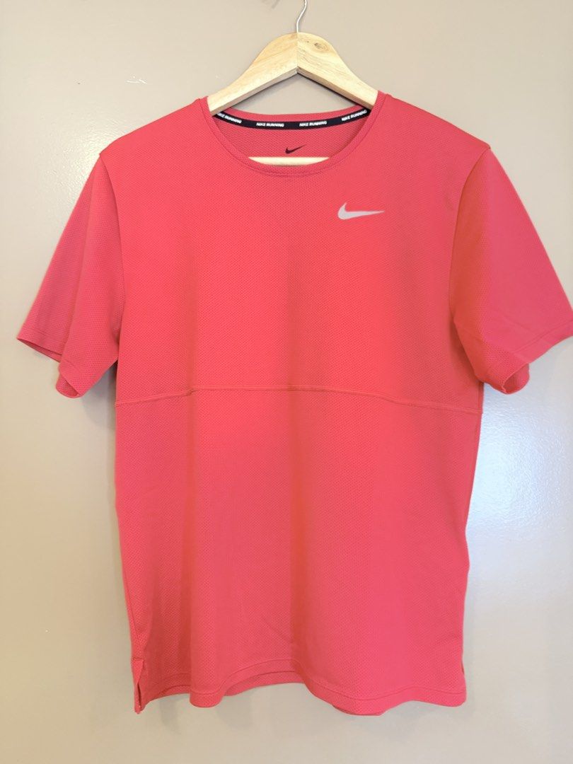 Bundle Nike Running Dri-FIT Shirt and Shorts Set (Category: Activewear) located in Quezon City. Submitted by slowpopanda (Listing ID 1466429982, Image 2). Description: - Brand: Nike - Selling as a bundle - 2 dri-fit shirts - 2 shorts - Size: Medium - Colorway: Shirt 1 Grey and white with large Nike chest graphic Shirt 1 red with white Nike logo Shorts 1 Light and Dark Blue with Grey logo Shorts 2 Grey with Grey logo - Material: Breathable mesh fa