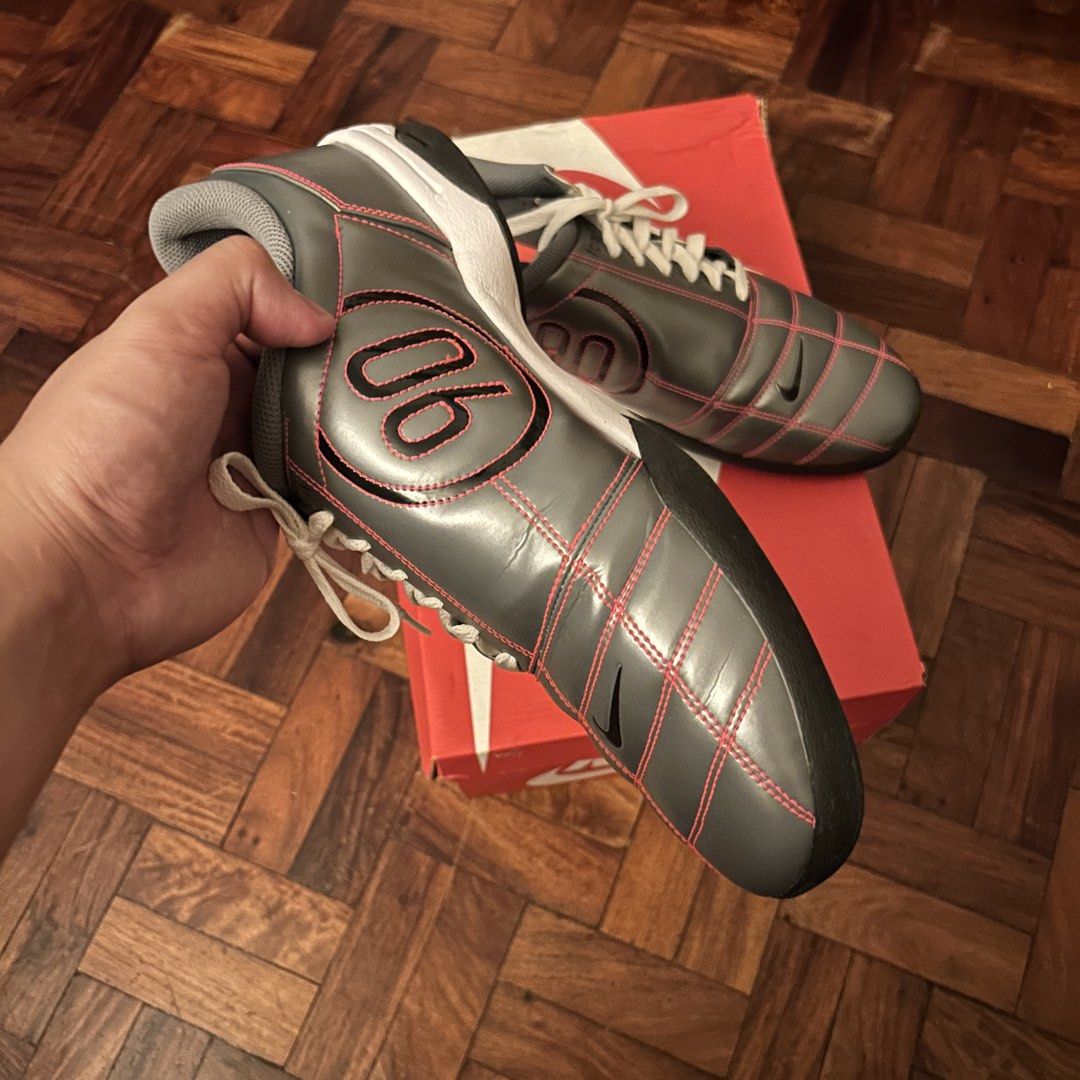 Nike Total 90 Smoke Grey Black Size 13 (Category: Sneakers) located in Antipolo. Submitted by wrdrb.co (Listing ID 1466507056, Image 2). Description: - Model: Nike Total 90 - Colorway: Smoke Grey/Black with pink stitching grid pattern - Size: Men's US 13 - Condition: Brand new, unworn, fresh out of the box - Includes: Original red Nike box - Features: Iconic T90 branding and crisp white laces/midsole Used once for a shoot Negotiable!.