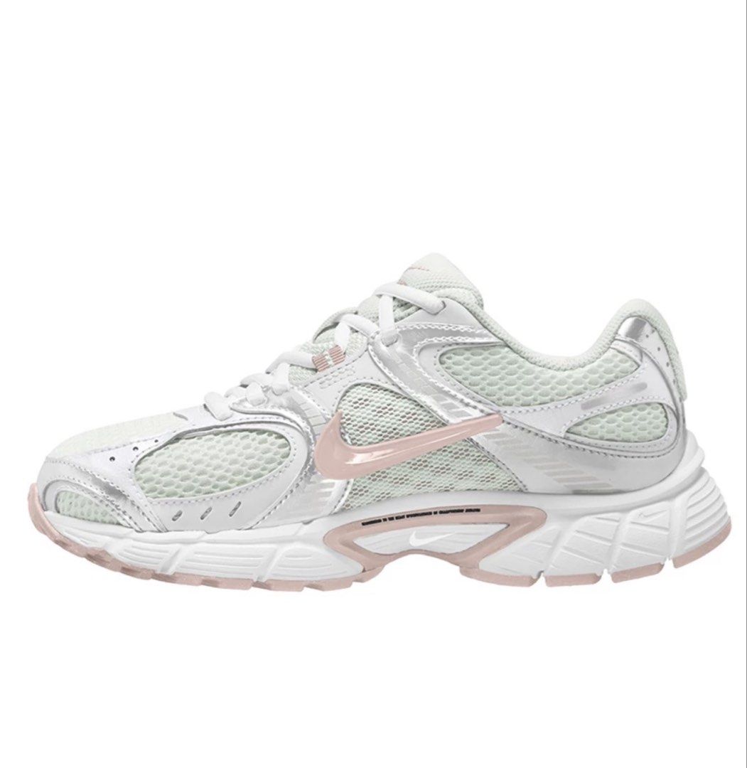 Nike V2K Run Summit White Metallic Silver Pink (37) (Category: Sneakers) located in Guinobatan. Submitted by ktonkatsu (Listing ID 1466357411, Image 3). Description: 📍BICOL Shipping via J&T - Model: Nike V2K Run - Colorway: White, Metallic Silver, Soft Pink - Condition: Worn once for photos (basically brand new, spotless uppers, clean soles) - Style: Chunky retro runner with breathable mesh panels - Comfort: Highly cushioned midsole, perfect for