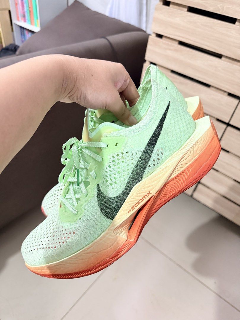Nike Vaporfly 3 (Mens) (Category: Sneakers) located in Quezon City. Submitted by jigarcia__ (Listing ID 1466492327, Image 3). Description: - Brand: Nike running shoes Bought this at Nike BGC for 10k+ Used once only at a race (10 KM) With box (receipt not available already as it was thrown out) Size: US 9.5 Loc: Cubao, QC Shipping: Lalamove & Grab.