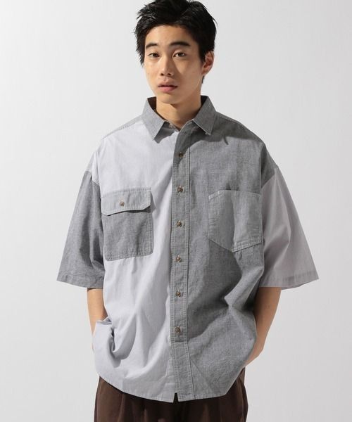 Niko and.. Patchwork Summer Work Shirt L (Category: Tshirts & Polo Shirts ) located in Antipolo. Submitted by bentakahitanoano (Listing ID 1466507623, Image 1). Description: Still in good condition Size L Boxy oversized Pit to pit 27 Length 28.