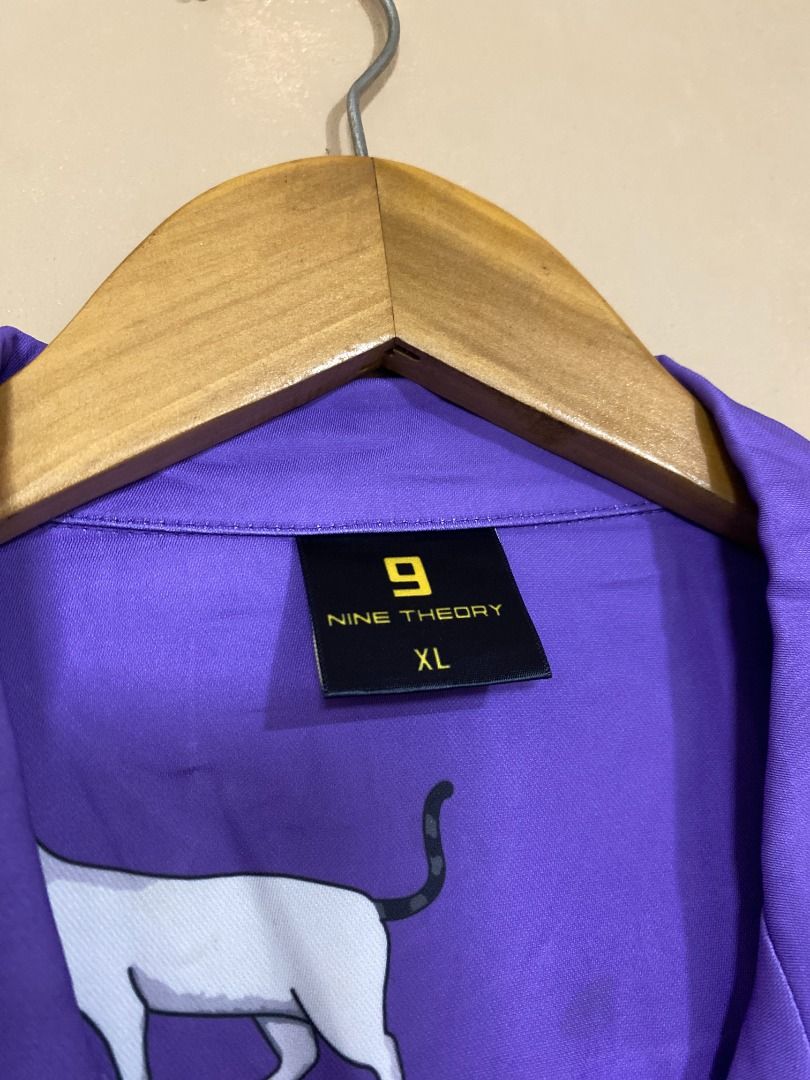 Nine Theory AOP Nylon Open Collar Polo (Category: Tshirts & Polo Shirts ) located in Cadiz. Submitted by davidspothead (Listing ID 1466364196, Image 2). Description: XL on tag Width 22.5" Length 30" 9.5/10 rate w/ minor issue.