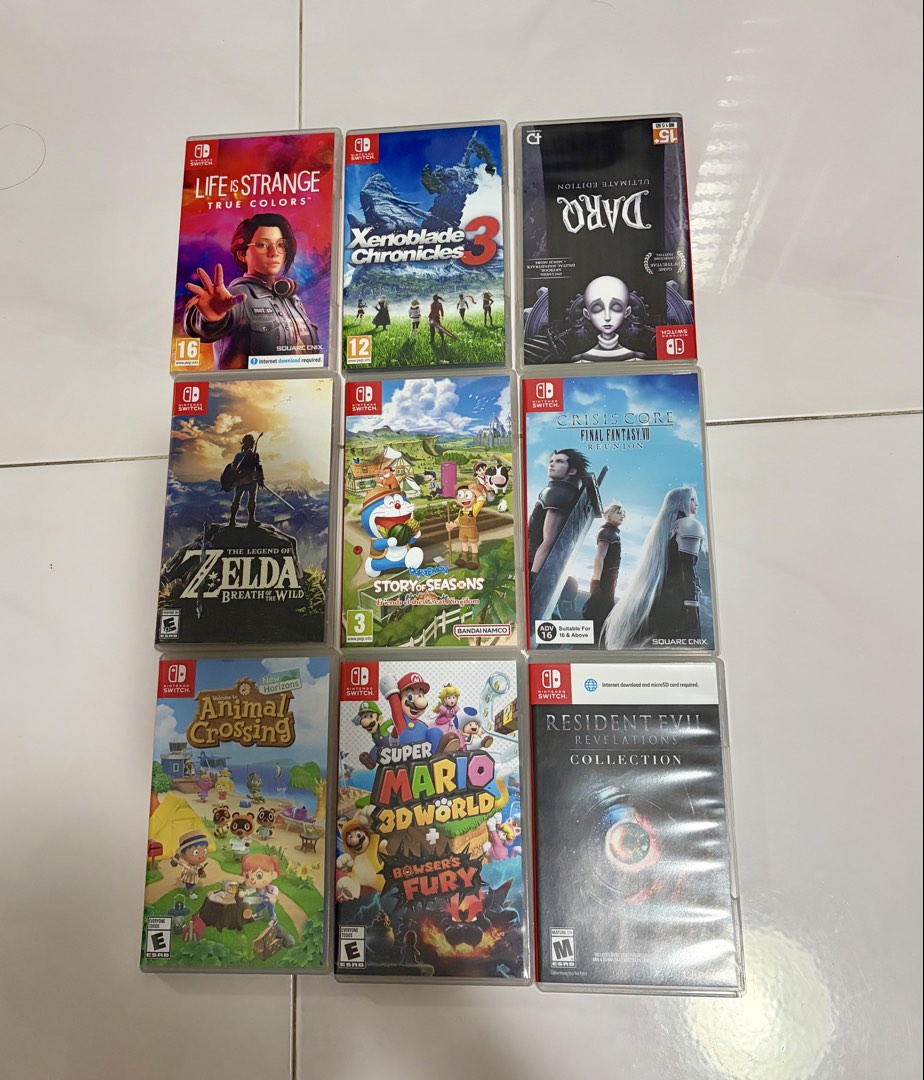 Nintendo Switch and PS3 Physical Game Cartridges / Discs, Video