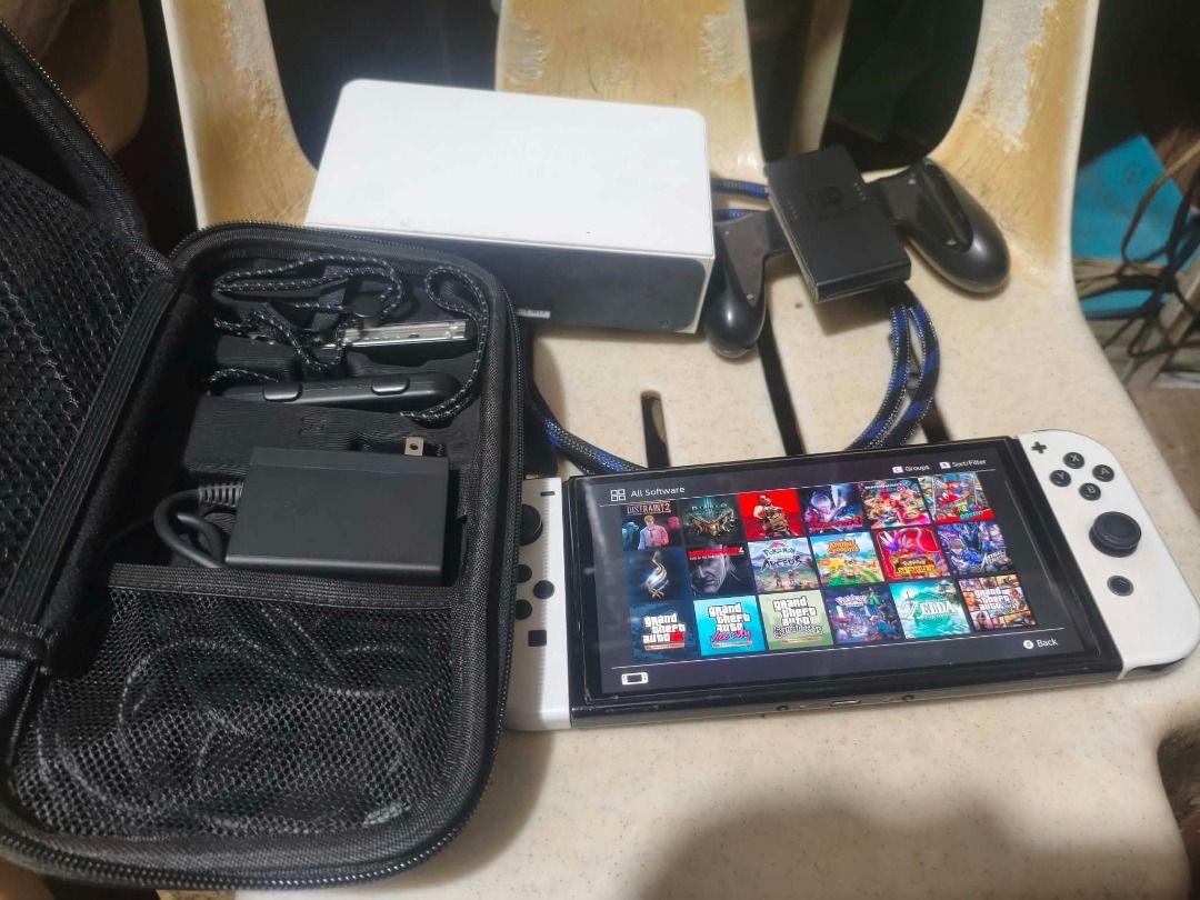 nintendo switch oled 256gb jb for sale (Category: Nintendo) located in Manila. Submitted by seiyatakehara (Listing ID 1466552937, Image 1). Description: for sale or swap sa ibang items plus cash nintendo switch oled jb 256gb full of games complete accesories pouch tempered glass installed wala lang box no issue condition: minor scratch since its 2nd hand for only 12999 pesos or swap sa ibang items plus cash swapping price is higher than selling p
