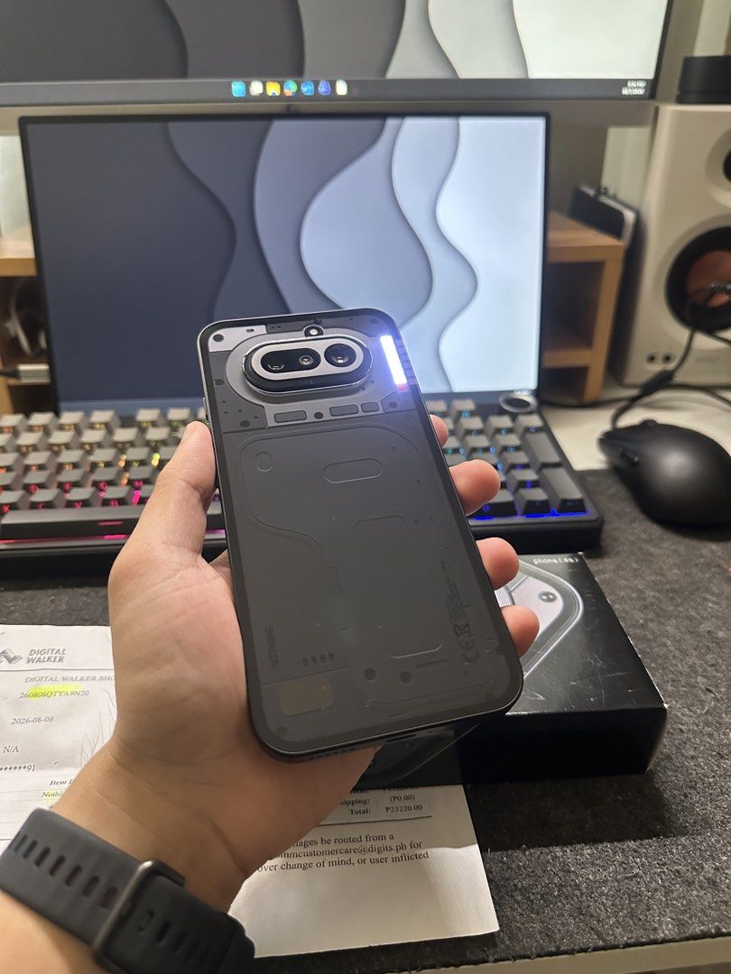 Nothing Phone 4a Black 128GB (Category: Android Others) located in Antipolo. Submitted by rr.phmnl (Listing ID 1466382563, Image 2). Description: For sale/swap to iPhone 16pm/17pm 256gb + cash ako ofc Nothing Phone (4a) Black 8GB Ram 128GB Rom Complete Package with Warranty Slip from Digital Walker With another case purchased from an online shop No issues No dents and scratches - 100% Makinis Good as new Tempered and naka case since day 1 RFS: Tr