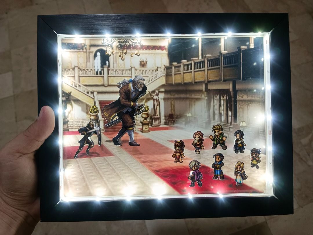 Octopath Traveler 1 Video Game Shadow Box (Category: Nintendo) located in Quezon City. Submitted by natzuki10 (Listing ID 1466370277, Image 2). Description: Octopath Traveler 1 Video Game Shadow Box Height: 8 inches Width: 10 inches *Handmade Pixel Shadow Boxes *Accepting Customized Designs *Perfect for Gamers & Collectors #videogames #roomdecor #collection #gamer #gift .