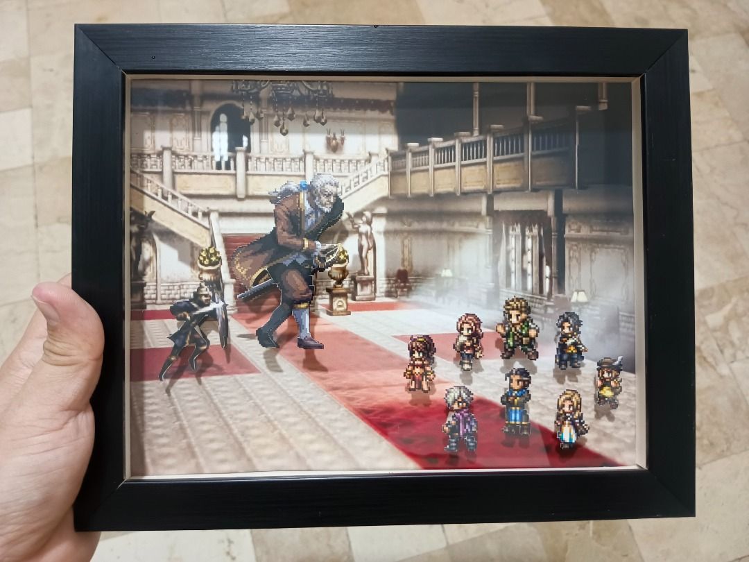 Octopath Traveler 1 Video Game Shadow Box (Category: Nintendo) located in Quezon City. Submitted by natzuki10 (Listing ID 1466370277, Image 1). Description: Octopath Traveler 1 Video Game Shadow Box Height: 8 inches Width: 10 inches *Handmade Pixel Shadow Boxes *Accepting Customized Designs *Perfect for Gamers & Collectors #videogames #roomdecor #collection #gamer #gift .