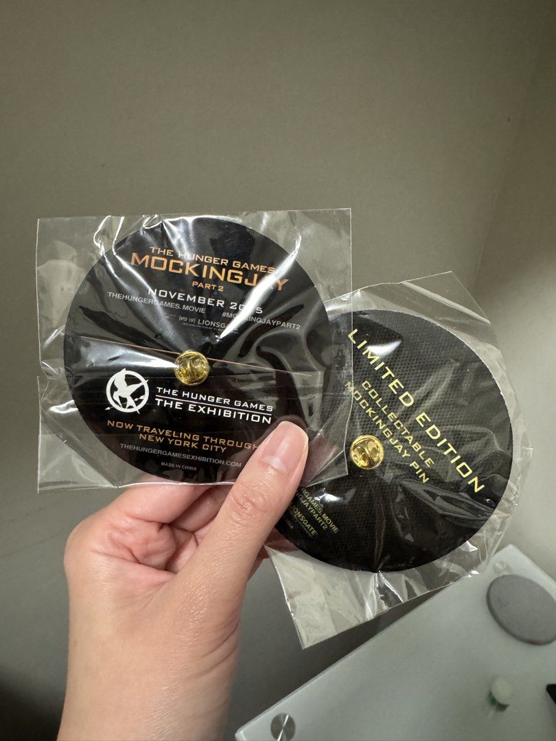 Official Hunger Games Mockingjay Pin (Category: Vintage Collectibles) located in Pasay City. Submitted by declutterwyza (Listing ID 1466442481, Image 3). Description: Official Hunger Games Mockingjay Pin 380 each pin .