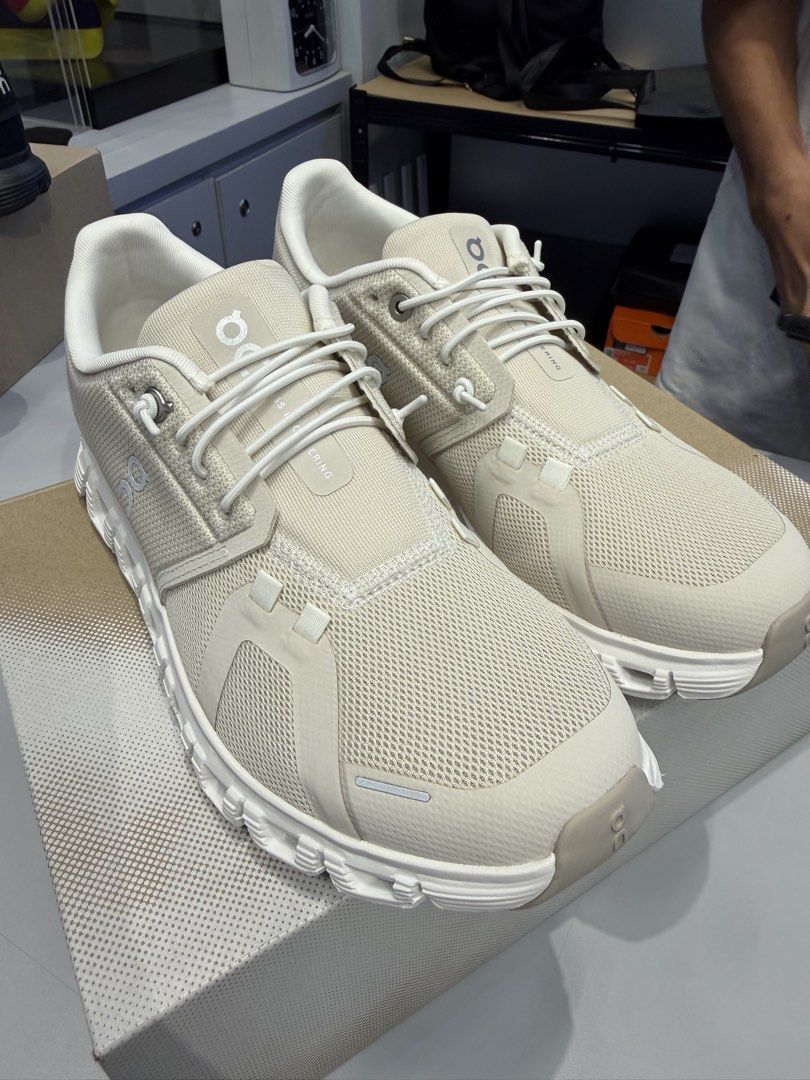 On Cloud 6 Pearl (Category: Sneakers) located in Manila. Submitted by yzaaa (Listing ID 1466440843, Image 1). Description: - Brand: On Cloud running shoes - Color: Clean cream and white - Condition: 100% unworn, brand new in box with original paper stuffing - Features: Lightweight mesh upper, speed luring system, and signature Cloudtec sole for max cushioning - Extras: Includes an extra pair of flat white laces - Best for: Daily runs, workouts, o