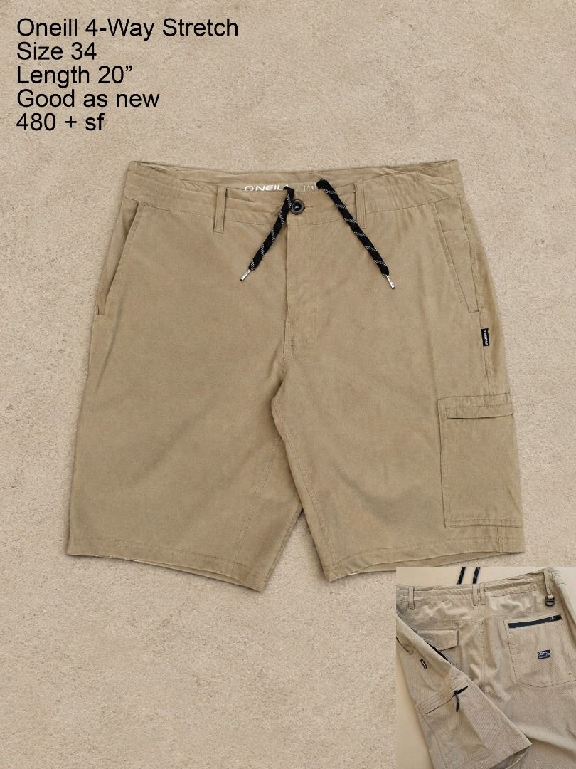 Oneill Quick Dry 4-Way Stretch Shorts (Category: Shorts) located in Cadiz. Submitted by davidspothead (Listing ID 1466352797, Image 1). Description: Size 34 on tag Length 20" Good as new.