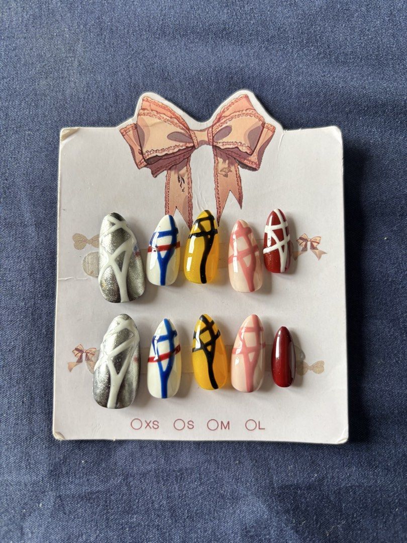 Onitsuka Tiger Inspired Press On Nails (Category: Hands & Nails) located in Pasay City. Submitted by lovedby.mmm (Listing ID 1466392259, Image 1). Description: ۶ৎ size small with medium length ۶ৎ will provide sticky tab, cuticle pusher, and small nail buffer ۶ৎ super cool but i don't reach for it anym ++ not my style na ۶ৎ got this customized in an ig shop · · ─ ·ʚɞ· ─ · · ۶ৎ mop: gcash ۶ৎ mod: same day delivery (lalamove/grab) tags: onitsuka tig