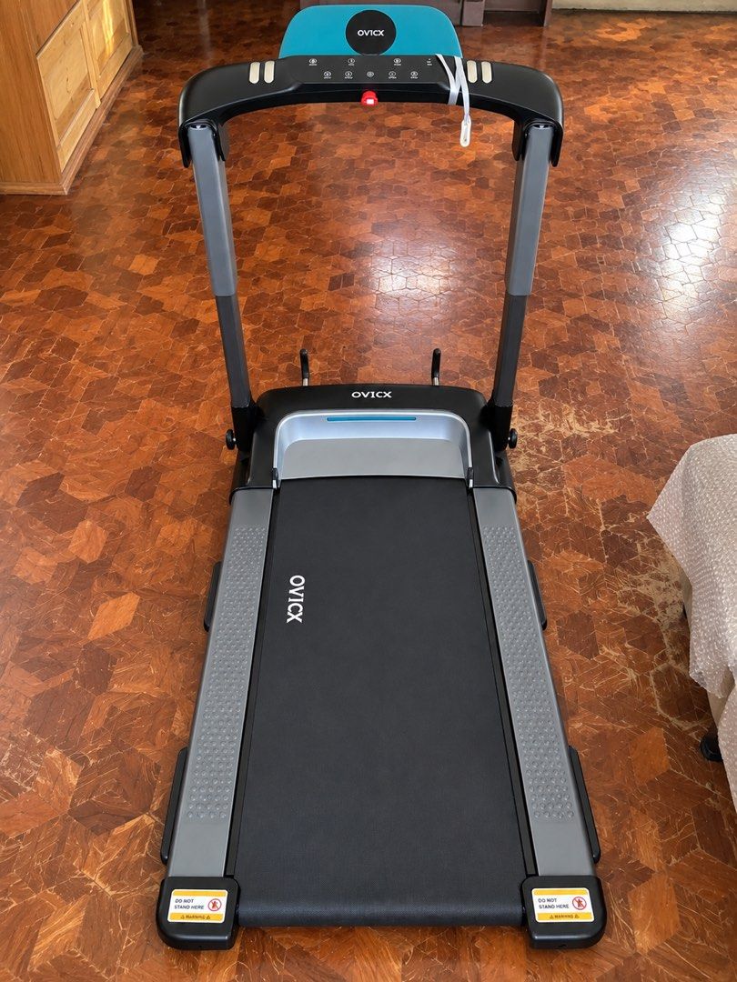 Ovicx Q2S Plus Foldable Treadmill (Category: Cardio & Fitness Machines) located in Manila. Submitted by angelshope (Listing ID 1466413360, Image 1). Description: OVICX Q2S Plus Folding Treadmill FEATURES: * 1.25 HP Continuous / 3.0 HP Peak Motor * Maximum Speed: 14 km/h * Running Area: 43 × 125 cm * Foldable & Space-Saving Design * Silkworm® Shock Absorption System * Hand-Grip Heart Rate Monitor * Bluetooth Connectivity * App/Entertainment Connec