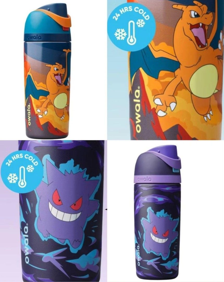 Owala x Pokemon BUNDLE (Category: Beverages) located in Quezon City. Submitted by mamashopfinds (Listing ID 1466477860, Image 1). Description: ON HAND: Gengar 16oz Charizzard 16 oz Bundle only get both for 7k.