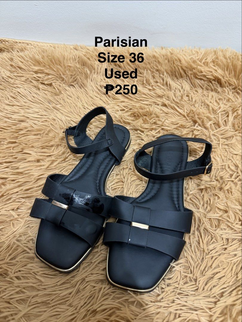 PARISIAN SIZE 36 SANDALS (Category: Flats & Sandals) located in Quezon City. Submitted by la.sirena (Listing ID 1466548645, Image 1). Description: .