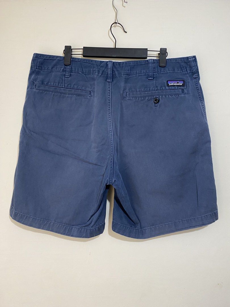 PATAGONIA,Shorts (Category: Shorts) located in Cavite. Submitted by jc_thrift95 (Listing ID 1466490117, Image 2). Description: - a pair of Patagonia Men’s Lightweight All-Wear Hemp Shorts (or similar organic cotton/hemp chino shorts) in a dark blue or slate-grey wash. - Made in Sri Langka - L- 18 inch - W- 19 inch - Color rate 7/10 (fade) - See pictures details for dimes..