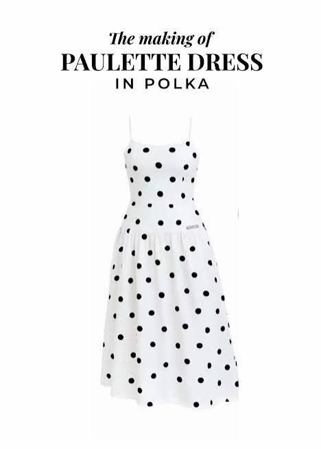 Paulette Dress In Polka (Category: Dresses) located in Manila. Submitted by girlymememe (Listing ID 1466445481, Image 2). Description: - Style: Retro white midi dress with black polka dots - Design: Fitted bodice, delicate spaghetti straps, and a flattering flared skirt - Perfect for: Daytime outings, weekend brunch, or casual dates - Sizing: Standard sizing applies (fits true to size) - Condition: Brand new / Excellent quality ( sinukat at nilab