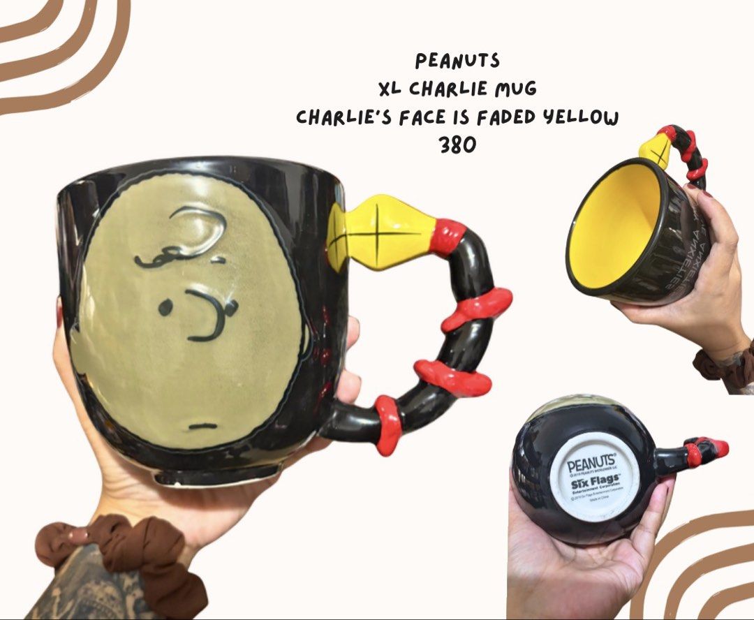Peanuts Charlie XL Mug (Category: Coffee & Tea Tableware) located in Pasig City. Submitted by homeyvibesph (Listing ID 1466550130, Image 1). Description: Charlie’s print is non vibrant yellow.