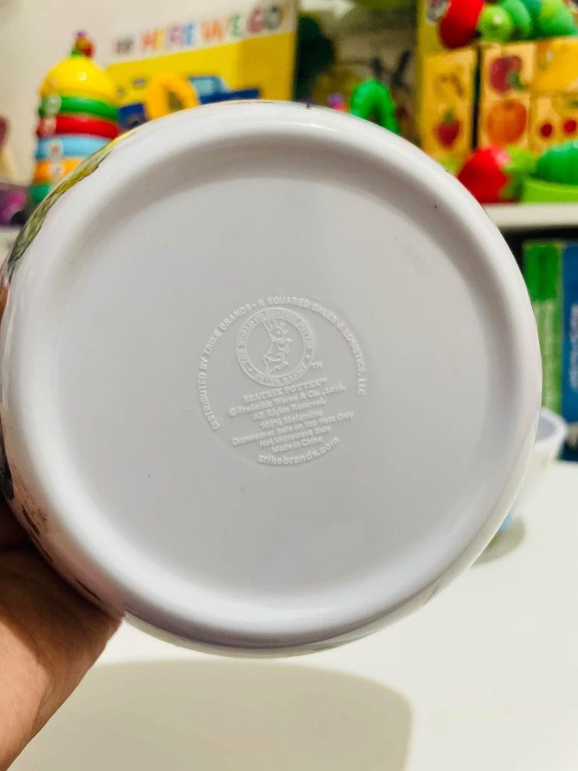 Peter Rabbit Bowl (Category: Weaning & Toddler Feeding) located in Pasig City. Submitted by pleastellastory (Listing ID 1466553486, Image 2). Description: Delight your little ones at mealtime! 🥣🐰 These charming Peter Rabbit bowls feature timeless watercolor illustrations that kids and parents love. Product Details: Kid-Safe Quality: Made from 100% BPA-free, food-grade melamine. Durable & Sturdy: Thick melamine material designed to withstand eve
