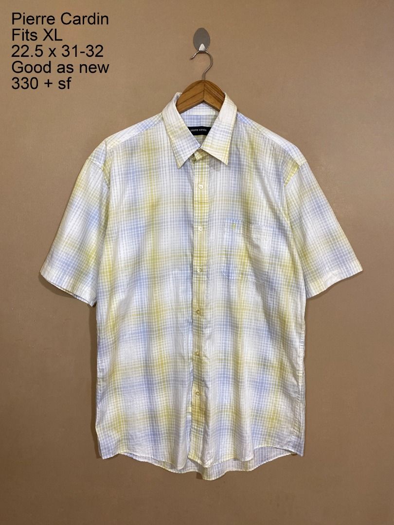 Pierre Cardin Plaid Button Up Polo (Category: Tshirts & Polo Shirts ) located in Cadiz. Submitted by davidspothead (Listing ID 1466364560, Image 1). Description: Fits XL Width 22.5" Length 31".