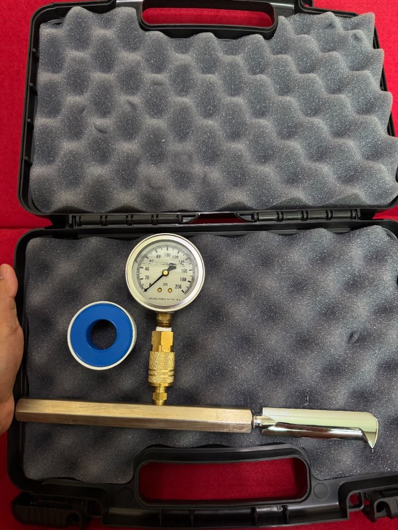 Pitot Gauge Kit (Category: Industrial Equipment) located in Caloocan City. Submitted by lsiincmain (Listing ID 1466380411, Image 2). Description: Pitot Gauge Kit – 200 PSI For fire hydrant flow testing and discharge measurement. New England Manufacturing (USA) – Model 201 ✔️ 200 PSI liquid-filled gauge ✔️ Quick-disconnect fitting ✔️ Rotating gauge for easy viewing ✔️ Includes handle, metal blade, Teflon tape & carrying case Ideal for fire protect
