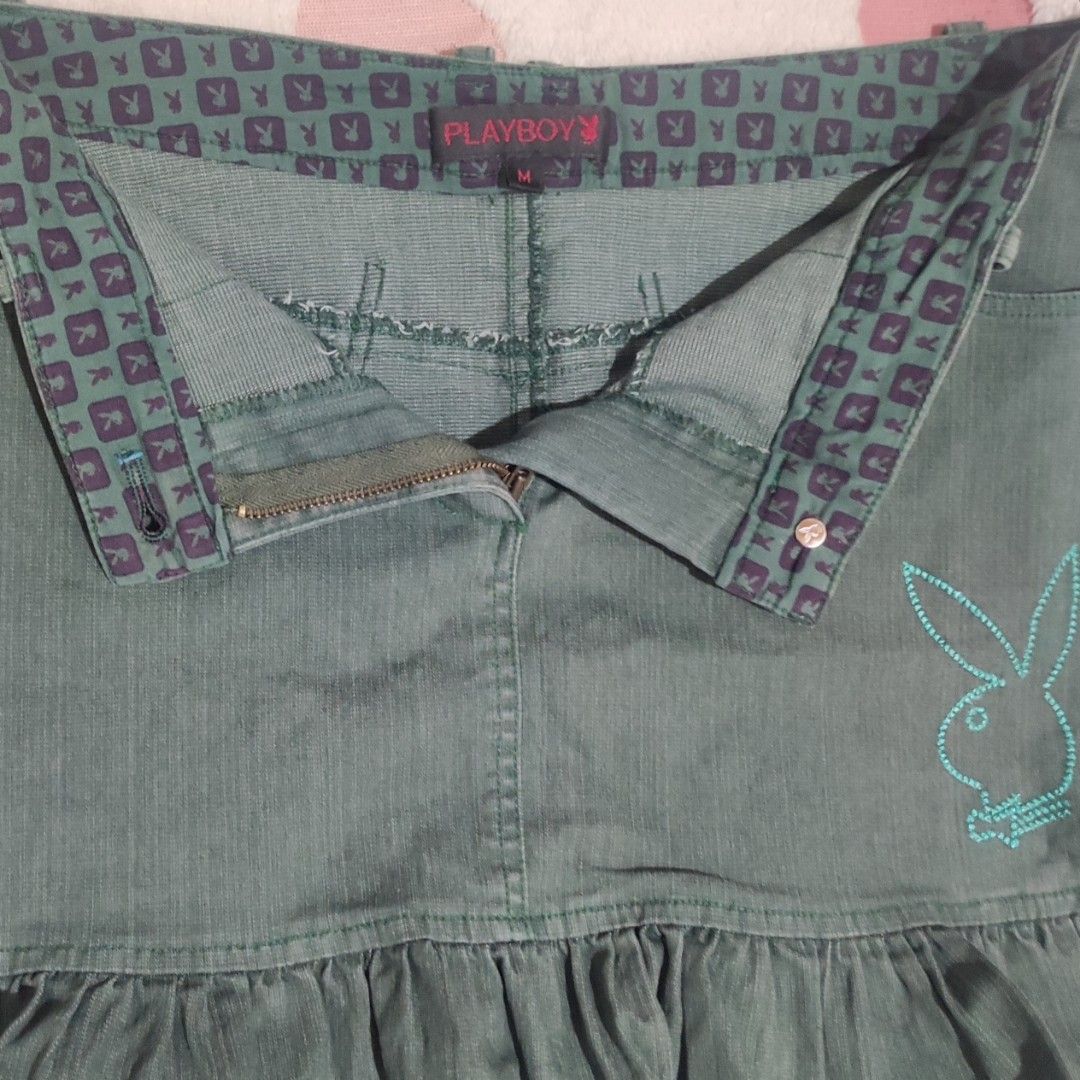 Playboy Green Skirt (Category: Skirts) located in Tagum. Submitted by sirenandsilk (Listing ID 1466453469, Image 3). Description: Authentic Playboy Skirt.