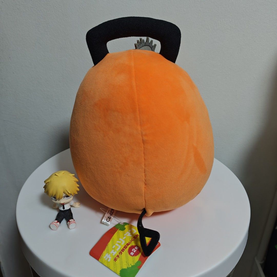 Pochita Mallow Type (Category: Plushies & Soft Toys) located in Quezon City. Submitted by in2cleric (Listing ID 1466514150, Image 2). Description: With etiketa and paper tag. As is. MOP: GCash & Maribank MOD: J&T.