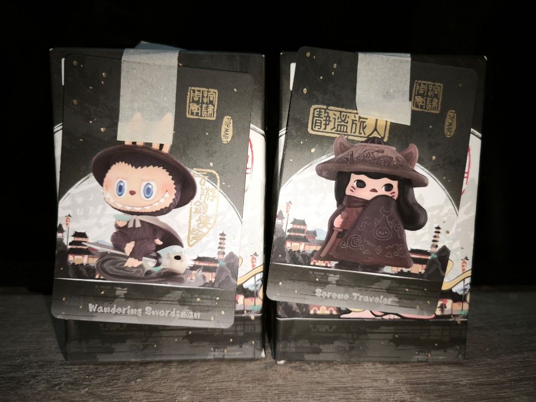 POPMART The Monsters (Category: Designer & Blind Box Toys) located in Dumangas. Submitted by reyah00 (Listing ID 1465554888, Image 1). Description: ‼️RUSH SALE‼️ POP MART 14TH Anniv Series -Serene Traveler -Wandering Swordsman Complete (Unsealed) with Box DM for more info. 📍Iloilo City 🚛 JnT / LBC.