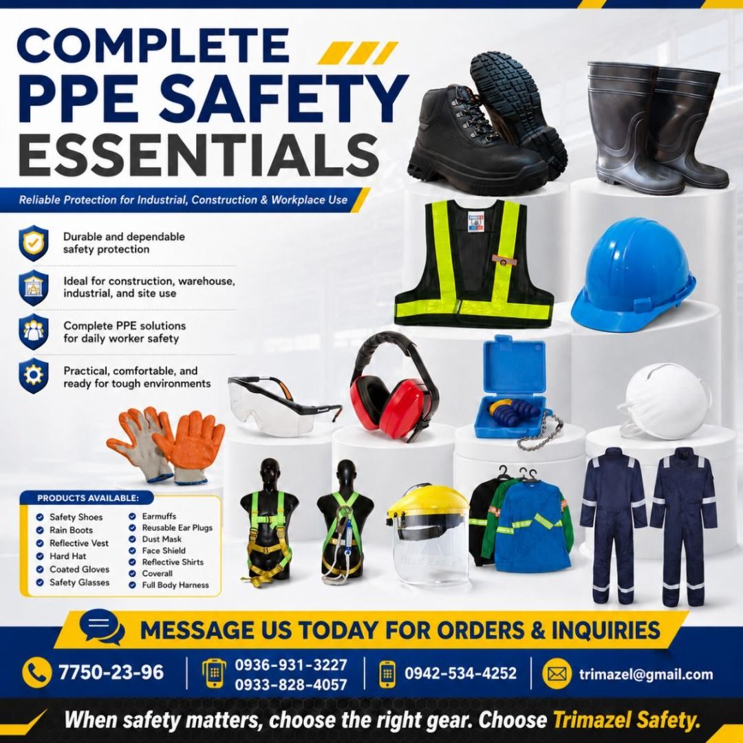 PPE SAFETY ESSENTIALS (Category: Looking For) located in Paranaque City. Submitted by buynowbilikanow (Listing ID 1466338186, Image 1). Description: ✅ Guaranteed lowest price ✅ Quality products ✅ Big discount for bulk orders ✅ 100% LEGIT TRUSTED SUPPLIER! ✅ With Complete Legal Documents ✅ BIR Registered We Supply All Kinds Of PPE Supplies, Raincoat, Hard Hat, Cooler Box, Plastic Trash Bin, Road Barriers, Kayak Boats, Crystal Kayak, Traffic Cone, 