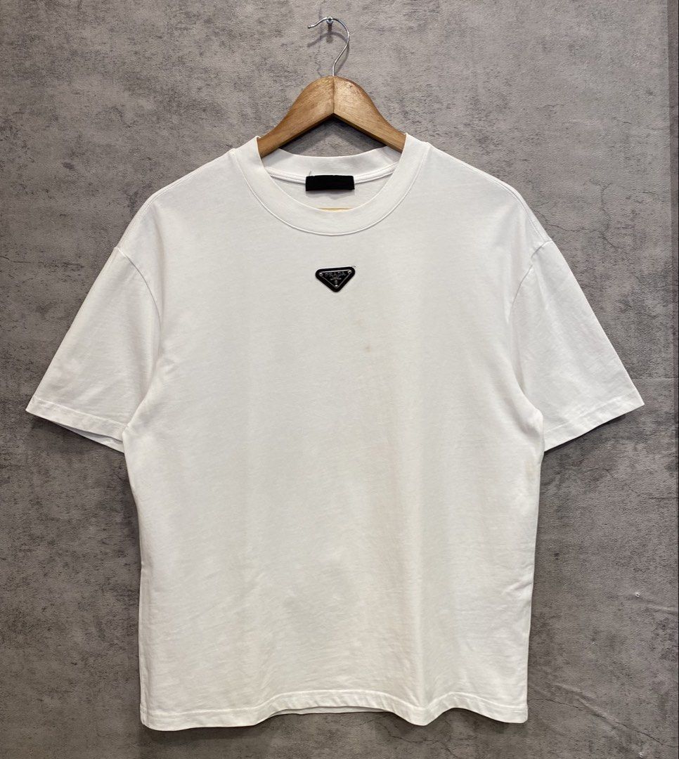 Prada Mid Emblem Tee (Category: Luxury Apparel) located in Quezon City. Submitted by rebirthalley (Listing ID 1466514900, Image 1). Description: Excellent Need wash only.