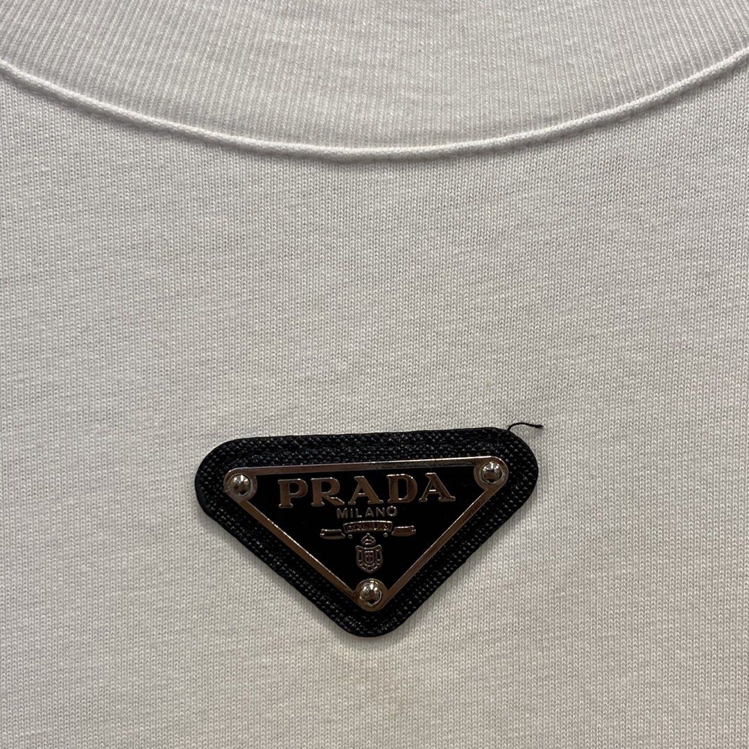Prada Mid Emblem Tee (Category: Luxury Apparel) located in Quezon City. Submitted by rebirthalley (Listing ID 1466514900, Image 3). Description: Excellent Need wash only.