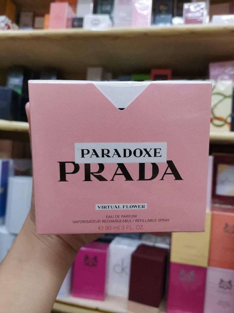 Prada Paradoxe Virtual Flower EDP 90ml | OIL-BASED TESTER PERFUME (Category: Fragrance & Deodorants) located in Manila. Submitted by matteamatteo_mnl (Listing ID 1466409735, Image 1). Description: Warning: baka mapa-add to cart ka after nito. 👀💸 If you want to smell expensive, classy, and mabango all day without paying the OG price, this is for you. 🤍 Perfect din if you want to build your perfume collection without breaking the bank. Kaya kung