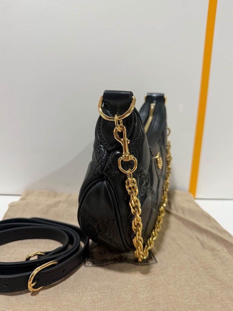 Preloved GG Leather Crossbody Bag (Category: Luxury Bags & Wallets) located in Manila. Submitted by bagsandmanymanymore1 (Listing ID 1460600397, Image 3). Description: Preloved GG Crossbody Size 21cm What you see is what you get Rare to find.